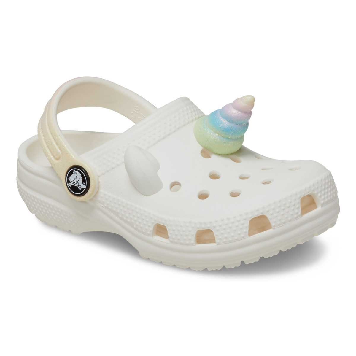 Saboti Crocs Classic Toddler I Am Rainbow Unicorn Clog Alb - Chalk - imagine 8